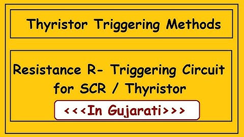 R Triggering circuit for SCR or Thyristor.