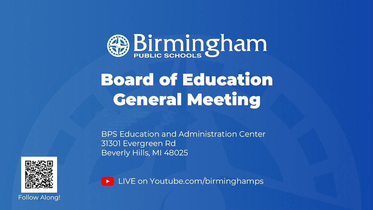 Birmingham Public Schools Board of Education Meeting 09/16/2025