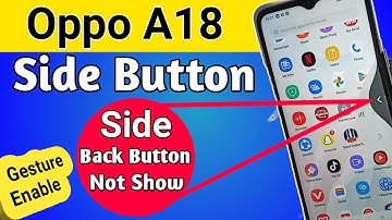Oppo A18 Side Back button not show // Back button change settings