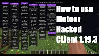 How to use The Meteor Hacked Client 1.19.3