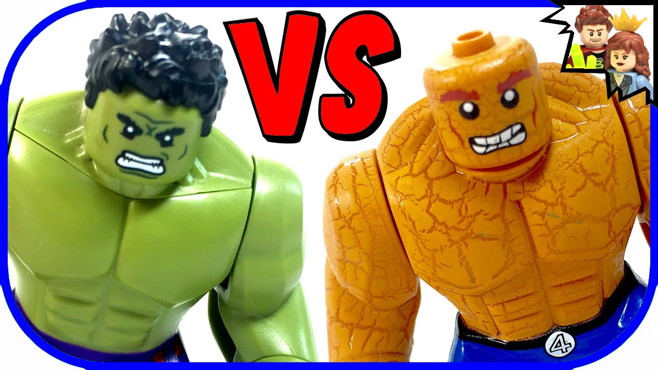 LEGO Marvel Hulk vs The Thing Custom Big Fig Battle