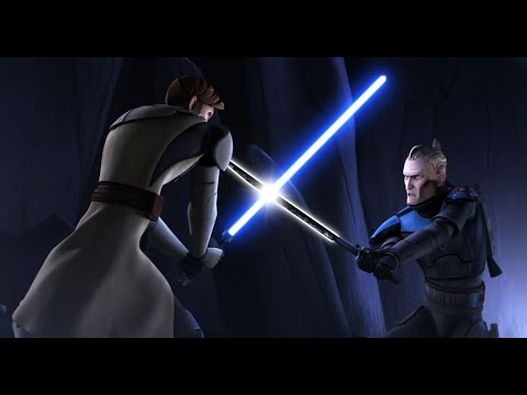 Obi-Wan Kenobi vs Pre Vizsla &amp; The Darksaber [4K HDR] - Star Wars: The Clone Wars