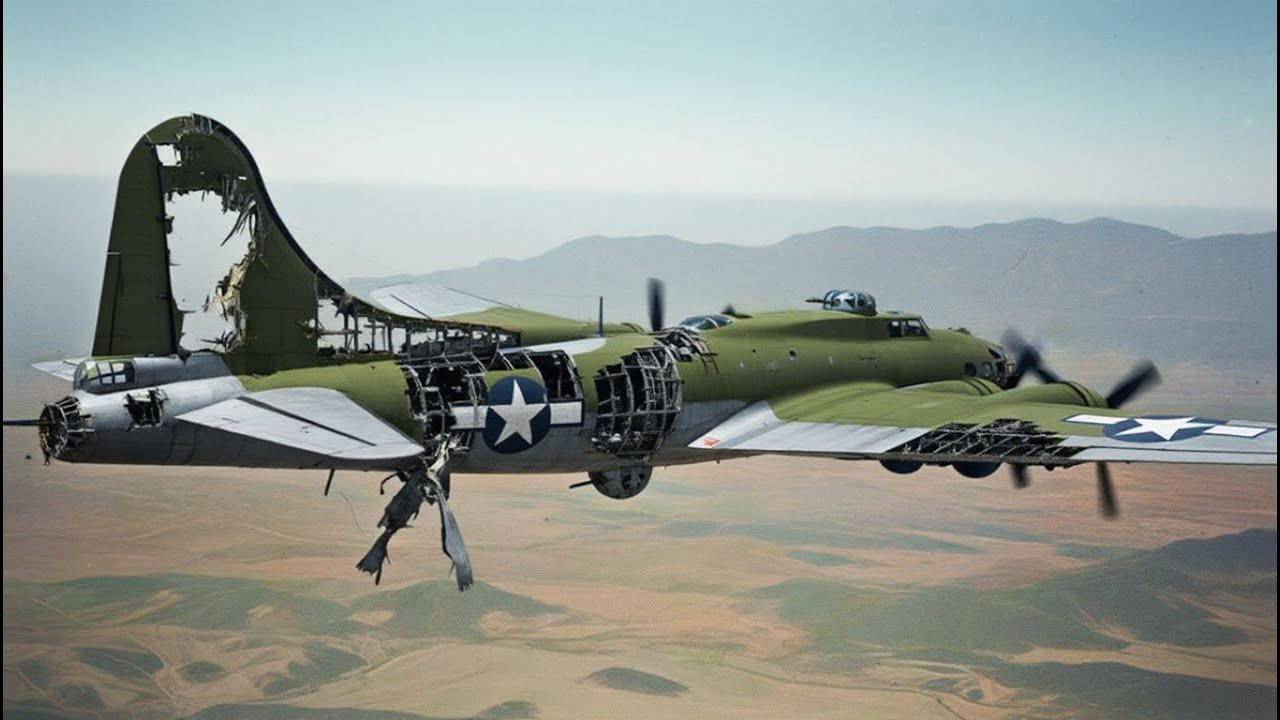 Немцы не верили, что этот B-17 продолжал летать — даже после того, как фюзеляж разрезали пополам
