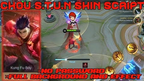 Chou S.T.U.N Skin Script Full Sound & In Game Voice - No Password | Full Effects ABC File | MLBB |