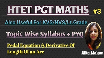 Htet Pgt Math Preparation | Htet Pgt Maths Solved Paper || Htet Pgt Maths Classes || Pedal Equation