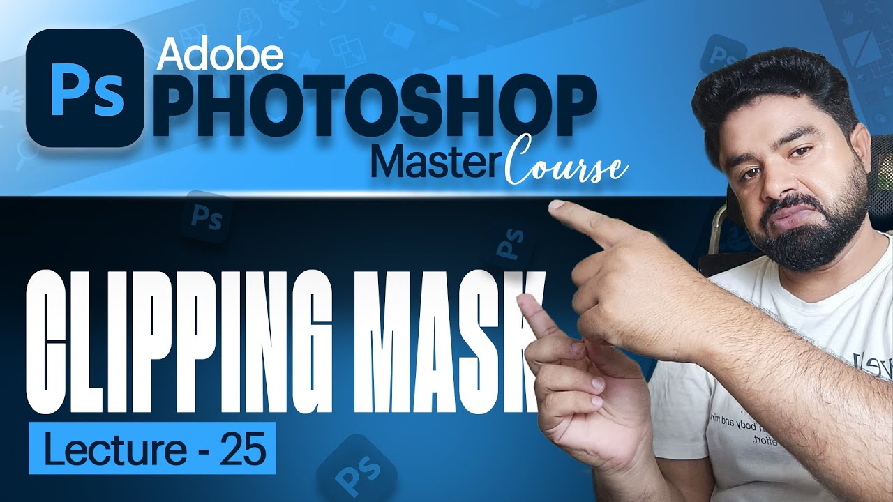 Clipping Mask in Adobe Photoshop Step-by-Step Urdu Hindi Tutorial - YouTube