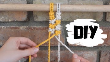 DIY Macrame Cross Chain using Vertical Lark
