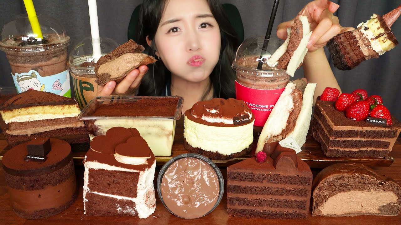 Я ДЕЙСТВИТЕЛЬНО ВСЁ ЭТО СЪЕЛ?!🍫 ШОКОЛАД С STARBUCKS И КОРЕЙСКИМИ КАФЕ MUKBANG