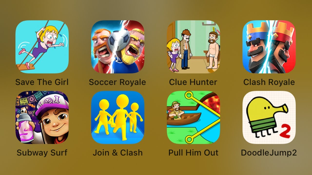 Save The Girl Soccer Royale Clue Hunter Clash Royale Subway Surfers 