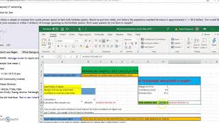 Min Sample Size Excel