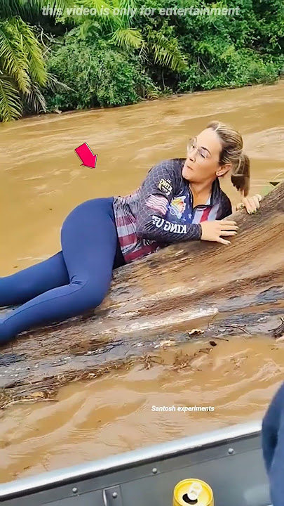 She Did WHAT on a Floating Log?! 😱🌊 | Must Watch! #shorts