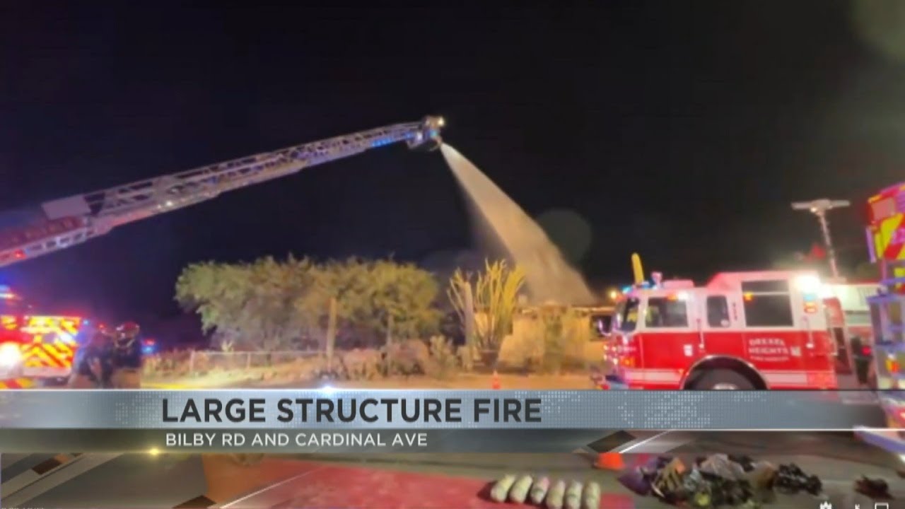 Crews respond to structure fire on Tucson's southwest side - YouTube