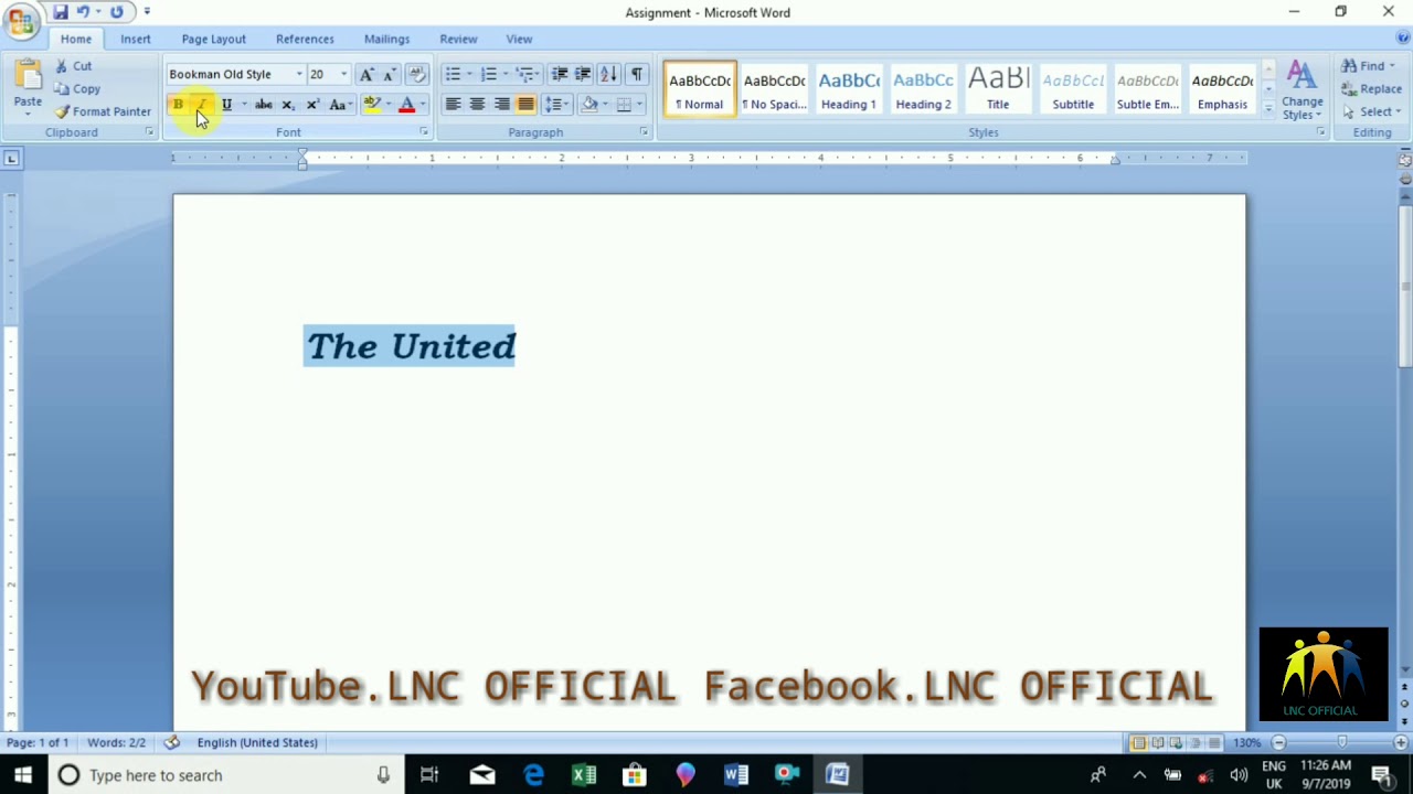 how to create assignment in ms word