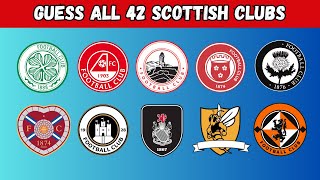 Guess All 42 Scottish Football Clubs | Premiership To League Two 25/26 | Logo Quiz | Football Quiz