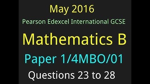 Edexcel  QP Solution : 4MB0/01/May/2016/ Q - 23 to 28 (3 of 3)