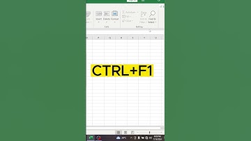 Excel 🤞Tip: to HIDE and UNHIDE RIBBON#excelshortcuts #excelhacks #exceltips