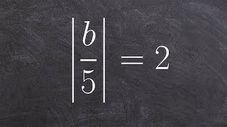 Solving a One Step Absolute Value Equation