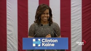 Full speech:  First Lady Michelle Obama goes after Donald Trump again