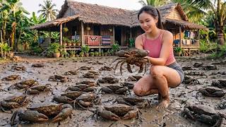 Harvesting a Massive Amount of Big Crabs: Farm Cooking - Building a Resort | Thương - Bushcraft