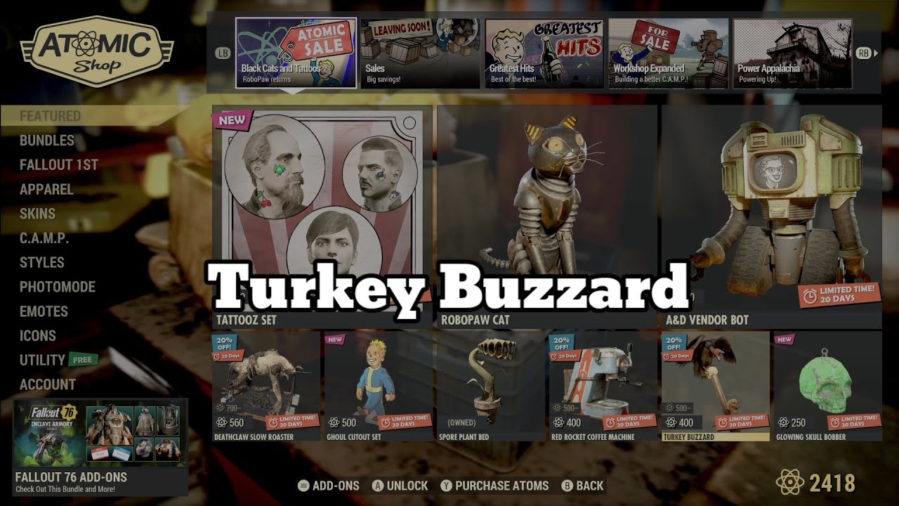 Fallout 76 - Turkey Buzzard - no commentary 