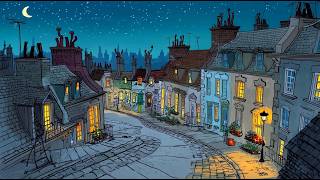 1940's calm night in a european town | soft vintage oldies playing in another room | relax, sleep screenshot 3