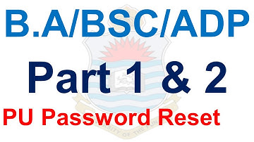 punjab university ba bsc adp part 1 & 2 supply admissions Password Reset pu ba bsc adp admissions pu