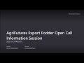 Agrifutures australia export fodder open call information session 271022
