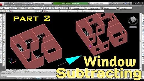 Subtracting Window From Wall || Autocad 3D में खिड़की कैसे बनाये ? || Important Tips for 3D window
