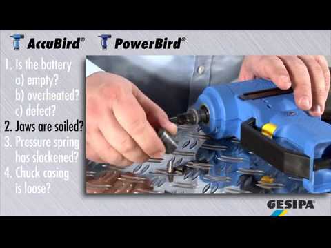 A P Tools Ltd - GESIPA AccuBird & PowerBird   (The rivet is not set )