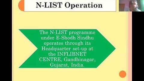 NLIST E-RESOURCES : INTRODUCTION AND DEMONSTRATION