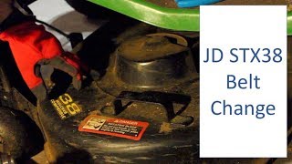 JD STX38 Belt Change