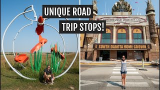 Road trip across South Dakota : Unique stops, sunflowers, quirky sculptures, & a corn palace!