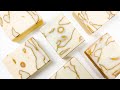 Gold marble soap  textured marble cold process soap making technique