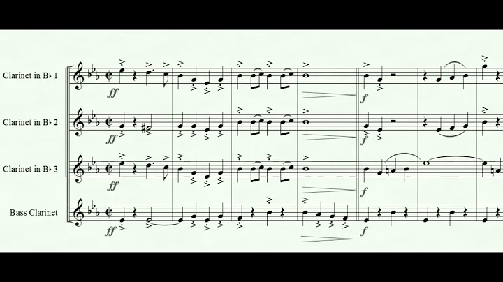 Colonel Bogey Mach by Kenneth J. Alford - Clarinet Quartet