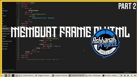 TUTORIAL HTML #2||CARA MEMBUAT FRAME DI HTML(SUB INDO)
