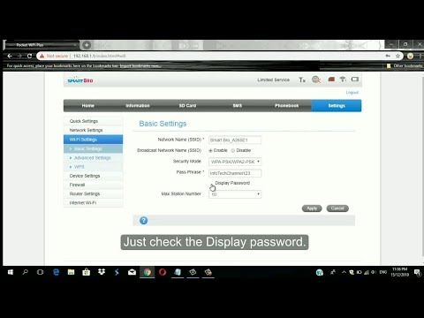 How to see/check SmartBro Pocket WiFI forgotten password