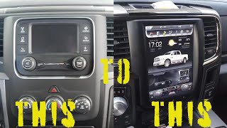 How to Install Tesla Style Radio In RAM | Phoenix Audio PX6 #teslaradio #howto