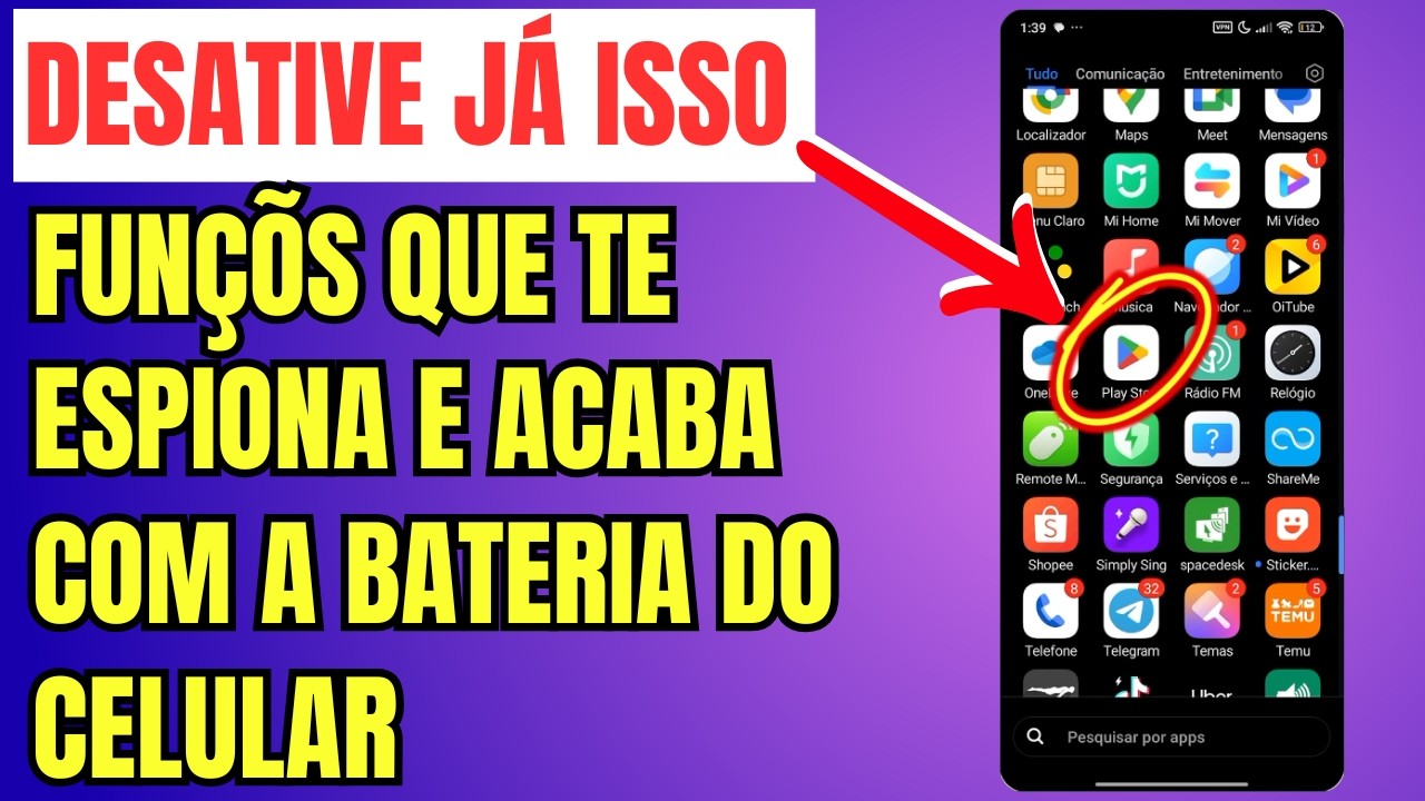 🚨Play Store: 9 Segredos que Consomem Bateria e Roubam Privacidade, desative já