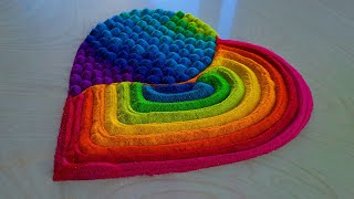 #1837 Satisfying video | sand art | heart ❤️ rangoli designs screenshot 3