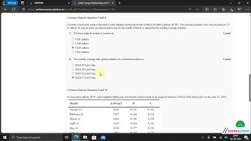NPTEL Solar Energy Engineering and Technology Week3 Assignment3 Solution JULY 2024