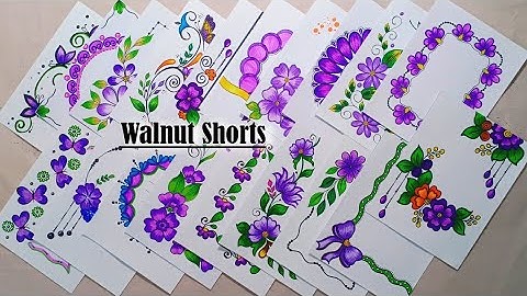20 BEAUTIFUL BORDER DESIGNS/PROJECT WORK DESIGNS/A4 SHEET/FILE/FRONT PAGE DESIGN FOR SCHOOL PROJECTS