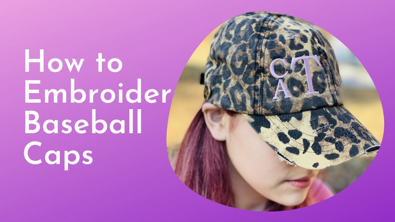 How To Embroider Baseball Caps Melco EMT16X YouTube