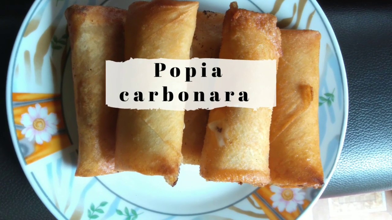 Resipi Popia carbonara tanpa cheese  Simple and nice  Popia bajet