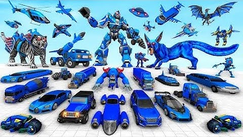 Police Tiger Robot Car 3D Game - Bull Robot Game - Android GamePlay | Walk through a Gsme