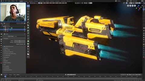 Cargo Sky Transporter - Real Time Render by Blender 2.8 EEVEE
