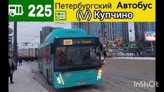 картинка: информатор автобуса номер 225. города Санкт-Петербург