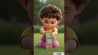 Baby Learning ABC with Colorful Blocks 🧸🔤 #shorts #abclearning #babyshorts