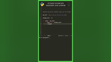 🔥 Python Trick to Remove Duplicates from a List in Seconds! 🐍 #shorts