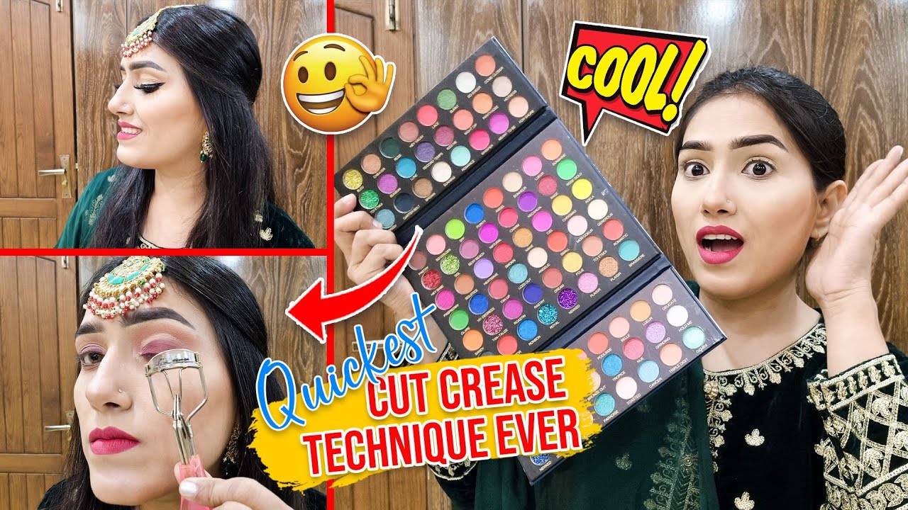 Quickest Cut Crease technique makeup with Eyelash curler Natasha