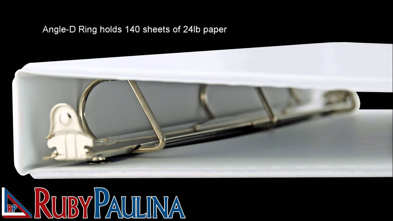 11x17 Binder 1" Angle-D Ring White Vinyl with Clear outside pockets